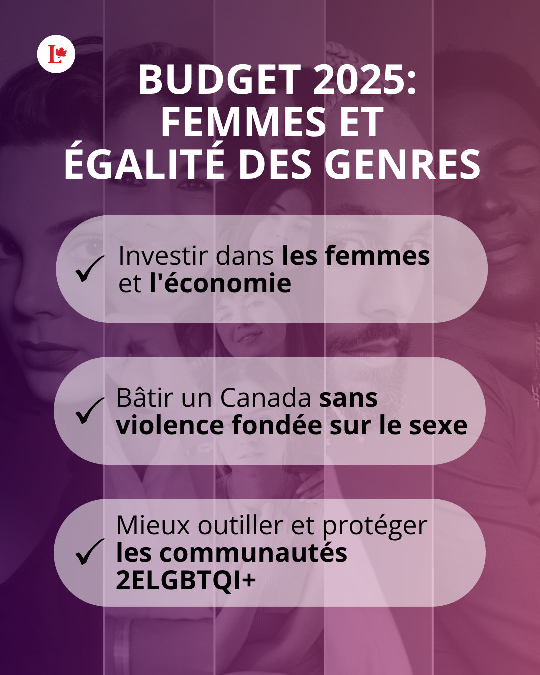 Bâtir un Canada plus fort et plus inclusif : de nouveaux investissements pour l’égalité des genres et la sécurité