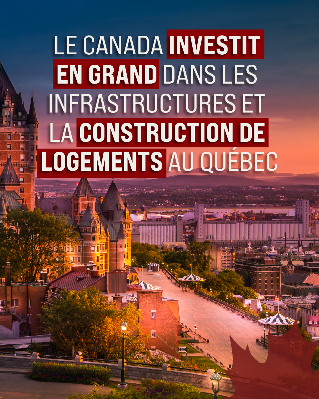 Un nouveau partenariat Canada–Québec pour accélérer le logement et les infrastructures